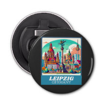 Retro Leipzig Skyline 