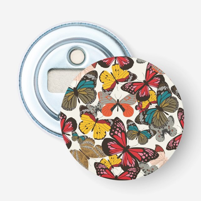 Décapsuleur Rétro motif floral 5 (Devant)