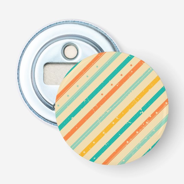 Décapsuleur Rétro motif rayé grunge (Devant)