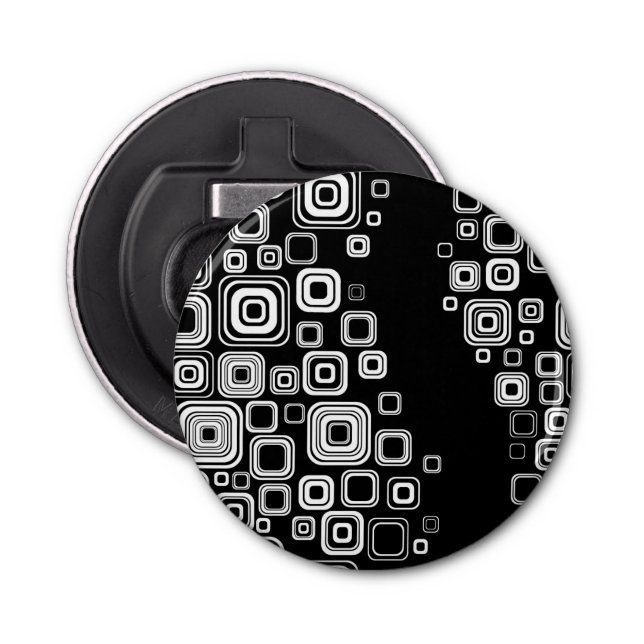 Décapsuleur Rétros carrés noirs et blancs (Devant)