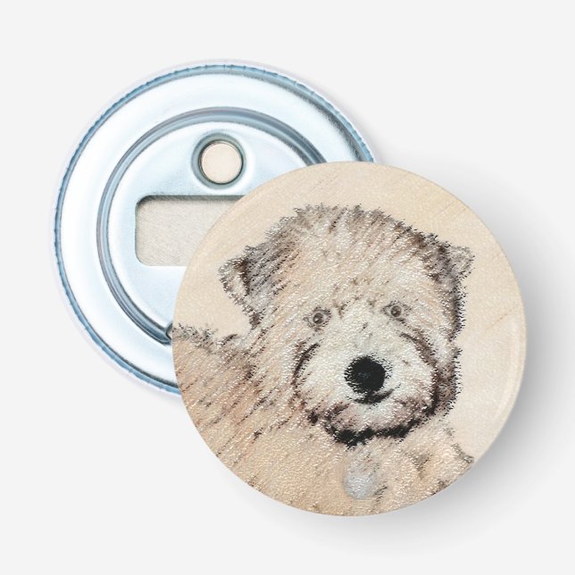 Décapsuleur Revêtu doux Roue Peinture Terrier Art original (Devant)