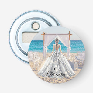 Décapsuleur Robe de mariée Jour de Mariage Mariage sur la Plag