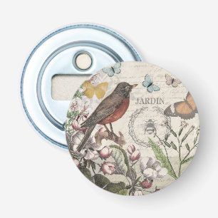 Décapsuleur Robin Elegant Bird Butterfly French Art