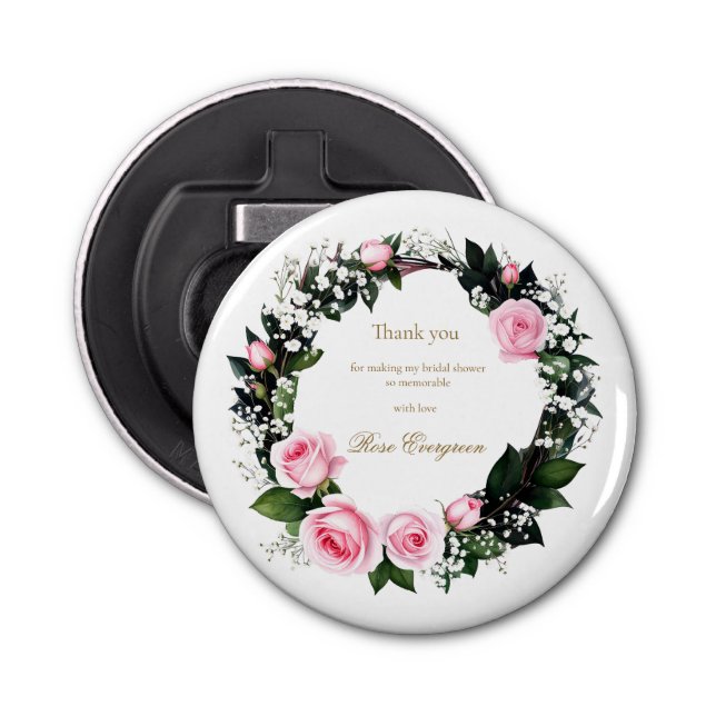 Décapsuleur Romance rougissante : Merci de Fête des mariées ro (Devant)