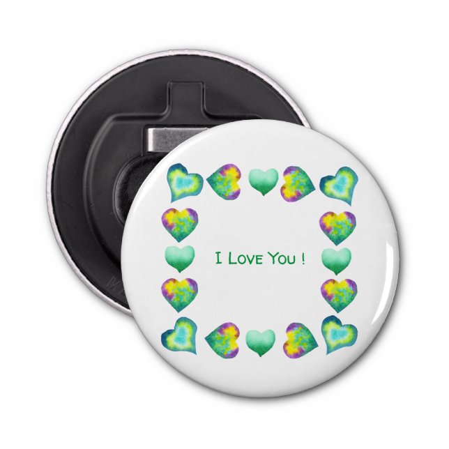 Décapsuleur Romantique minimaliste Je t'aime Saint Valentin (Devant)