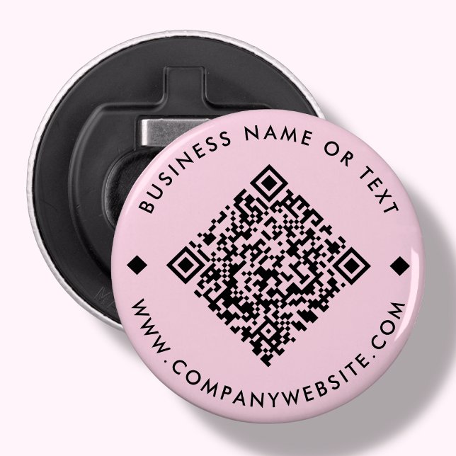 Décapsuleur Rose | Bouteille de code QR personnalisée pour l'e (Créateur téléchargé)