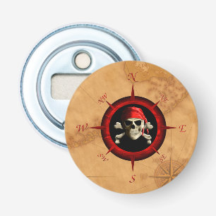 Décapsuleur Rose et carte de boussole de pirate
