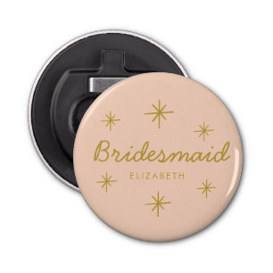 Décapsuleur Rose Golden Calligraphie Stars Bridesmaid cadeau