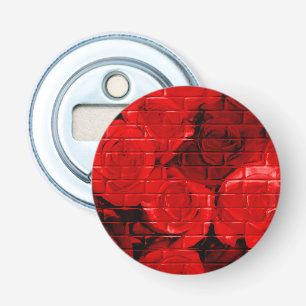 Décapsuleur Roses de briques 02 Ouvrage de bouteille rond-roug