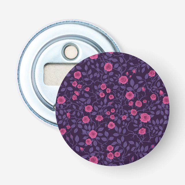 Décapsuleur Roses sauvages en rose et violet (Devant)