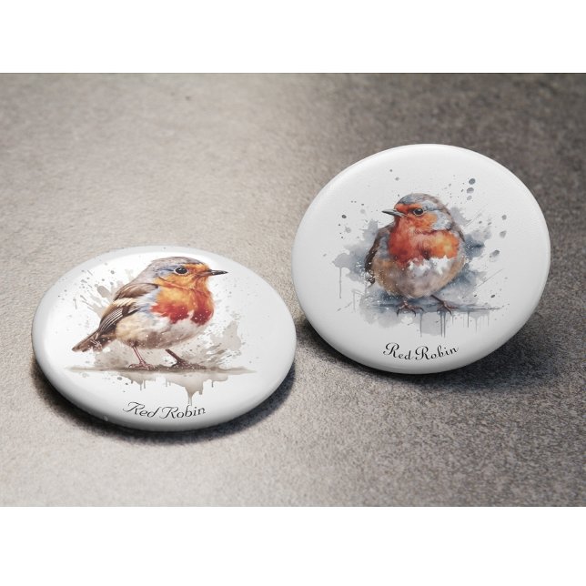 Décapsuleur Rouge rouge de l'oiseau mignon en aquarelle (Créateur téléchargé)