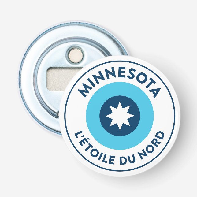 Décapsuleur Roundel du drapeau de l'État du Minnesota (Devant)
