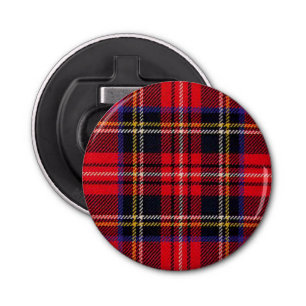 Décapsuleur Royal Stewart tartan rouge noir plaid
