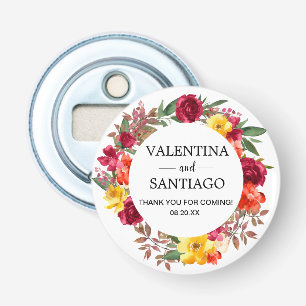 Décapsuleur Rustique Automne Floral Mariage Faveur