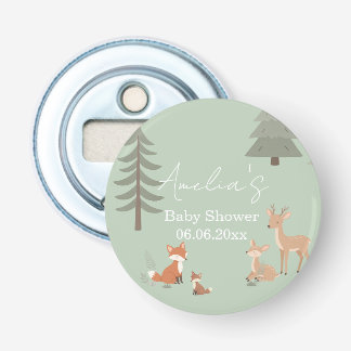 Décapsuleur Sage Green Woodland Animal Baby Shower 