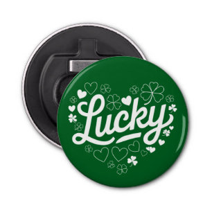 Décapsuleur Saint Patrick's Day Heart Lucky Clover Shamrock
