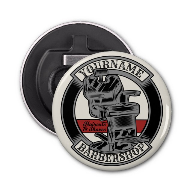 Décapsuleur Salon de coiffeur Retro Personnalisé  (Devant)
