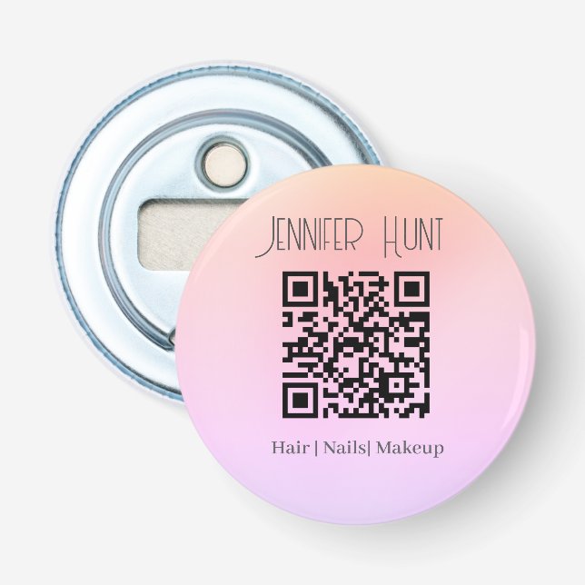 Décapsuleur Salon QR code moderne (Devant)