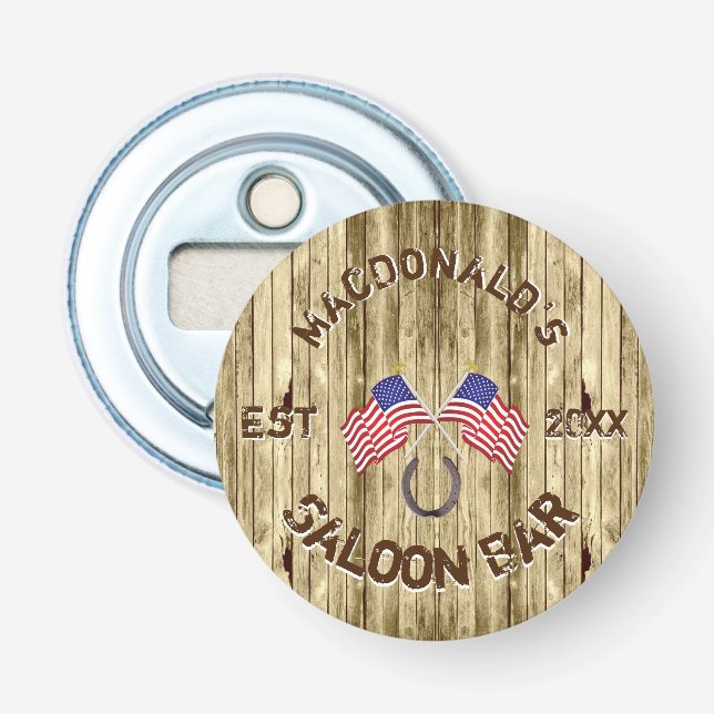 Décapsuleur Saloon bar rustique américain cowboy (Devant)