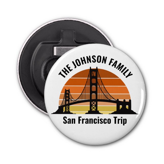 Décapsuleur San Francisco Bridge Sunset Custom Triage Souvenir (Devant)