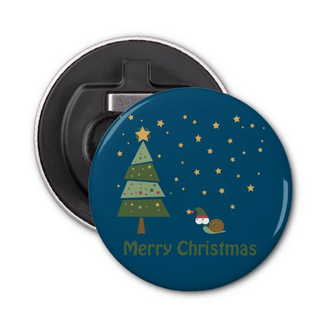 Décapsuleur Scène de Noël de l'escargot d'elfe (Devant)