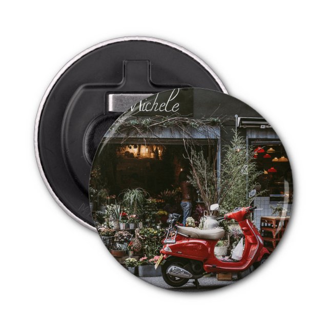 Décapsuleur Scooter rouge vintage (Devant)