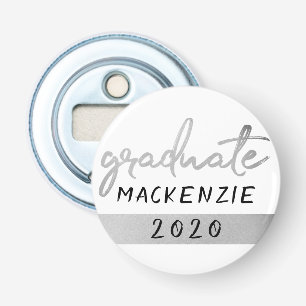 Décapsuleur Script Silver Gradué   Faux Metallic tendance