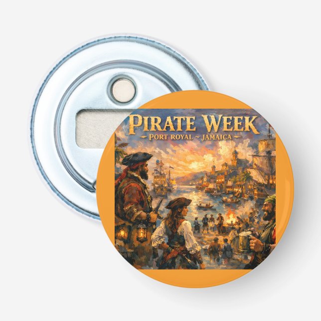 Décapsuleur Semaine des pirates de Jamaïque port royal (Devant)