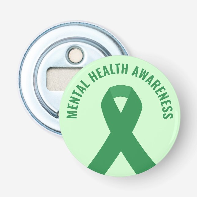 Décapsuleur Sensibilisation à la santé mentale Ribbon vert (Devant)