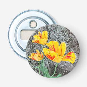 Décapsuleur Séquence de trois tulipes jaunes /