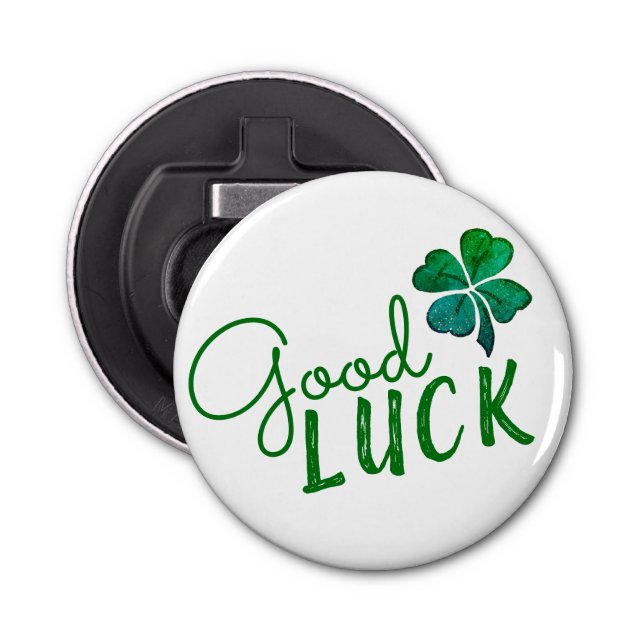 Décapsuleur Shamrock de fermeture à quatre feuilles vert (Devant)