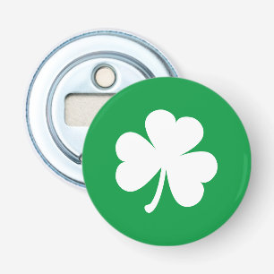 Décapsuleur Shamrock irlandais vert et blanc