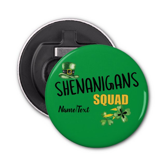 Décapsuleur Shenanigans Squad, Lucky St. Patrick's Day Team  (Devant)