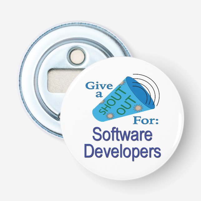 Décapsuleur Shout Out pour les développeurs de logiciels (Devant)