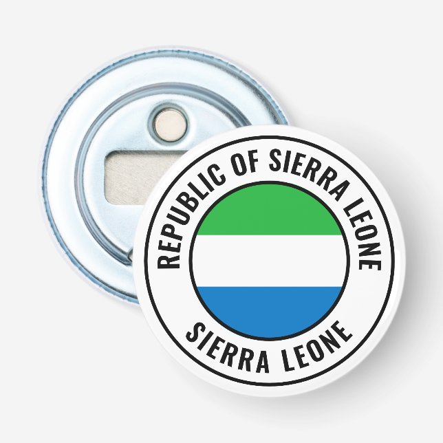 Décapsuleur Sierra Leone Drapeau Gorgeous Patriotic Bottle Ouv (Devant)
