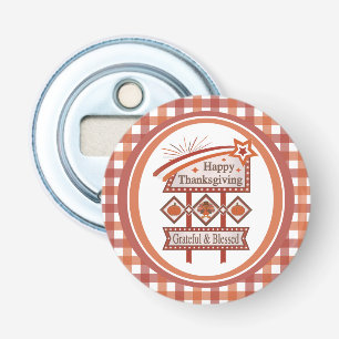 Décapsuleur Signe rétro gracieux et béni du bon thanksgiving