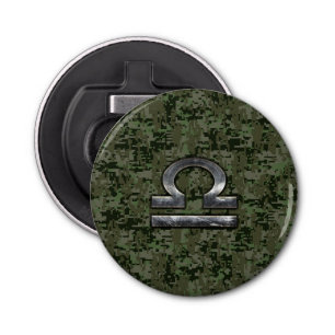 Décapsuleur Silver Libra Zodiac Green Camo numérique