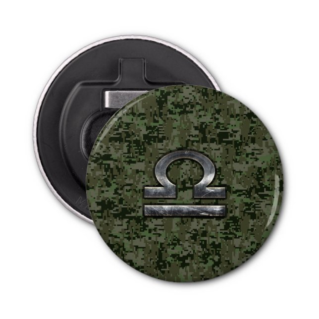 Décapsuleur Silver Libra Zodiac Green Camo numérique (Devant)