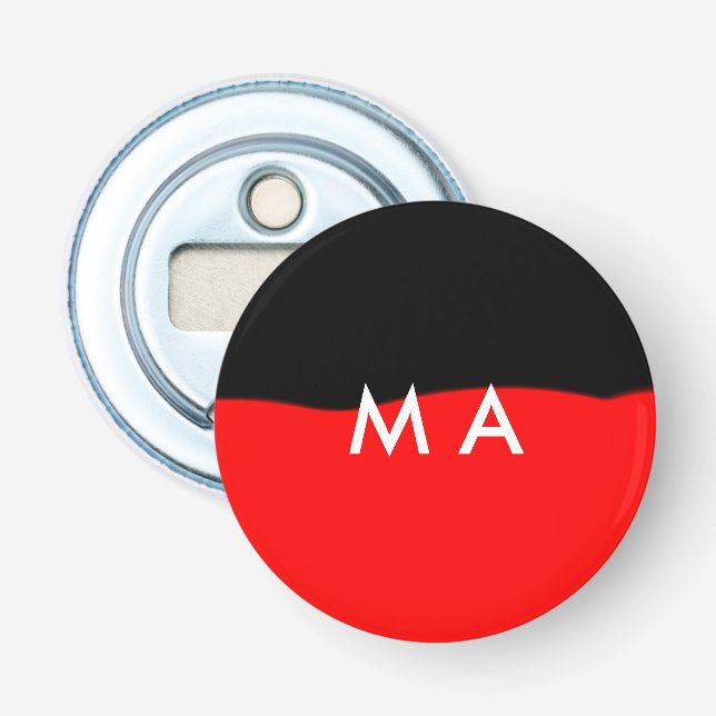 Décapsuleur Simple monogramme ajouter votre nom lettre man min (Devant)
