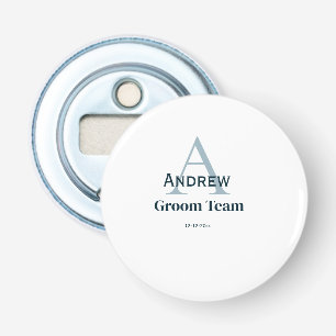Décapsuleur simple monogramme personnalisé groomsmen