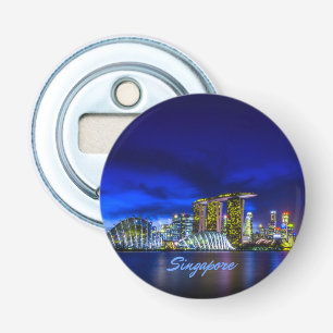 Décapsuleur Skyline De Singapour La Nuit