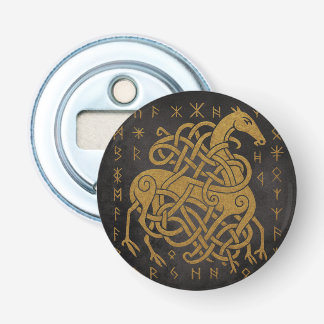 Décapsuleur Sleipnir, Cheval doré norrois avec symbole de rune