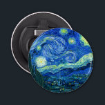 Décapsuleur soirée étoile vincent van gogh<br><div class="desc">Le célèbre tableau de Van Gogh, "La nuit étoilée". Peint lors de son séjour à l'asile de Saint Rémy dans les années 1880, van Gogh dépeignait les collines ondulantes et les cyprès qu'il voyait depuis sa fenêtre. numériquement amélioré par PixDezines. Copyright © 2008-2016 PixDezines.com™ et PixDezines™ sur zazzle.com. Tous droits...</div>