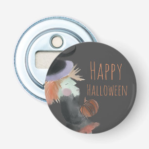 Décapsuleur Sorcière de citrouille aquarelle Halloween