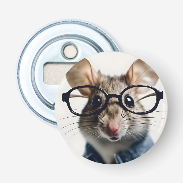 Décapsuleur Souris de champ Portant des lunettes (Devant)