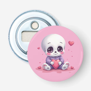 Décapsuleur Squelette Mignon Tenant un Cœur