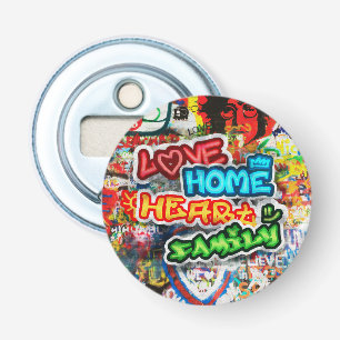 Décapsuleur Streetart Graffiti Amour Maison Cœur Coloré Funky