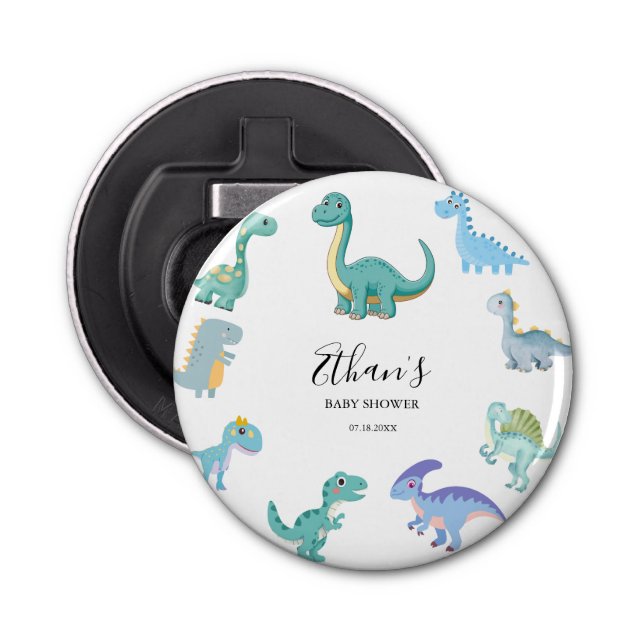 Décapsuleur Stylish Dinosaur Baby Shower White (Devant)