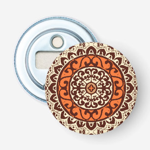 Décapsuleur Sun Sud-Ouest Mandala Batik, rouille et Brown