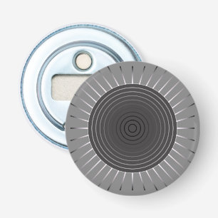 Décapsuleur Sunburst géométrique moderne - Hématite foncé gris
